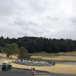 茨城セントラルゴルフクラブＮＥＷコース　ゴルフ場到着時は雨