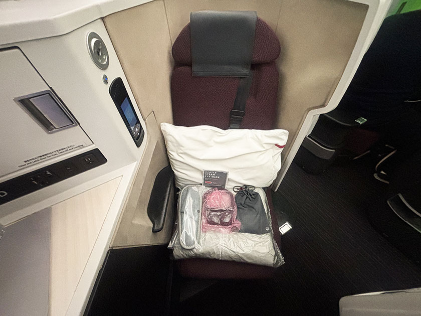 JALビジネスクラスのアメニティ