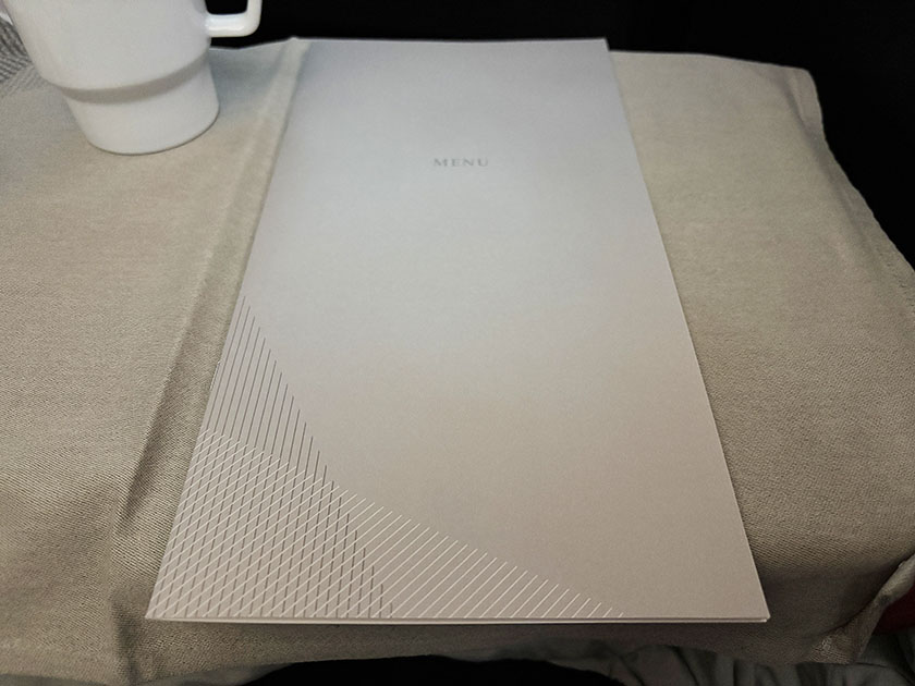 JALビジネスクラスの朝食メニュー