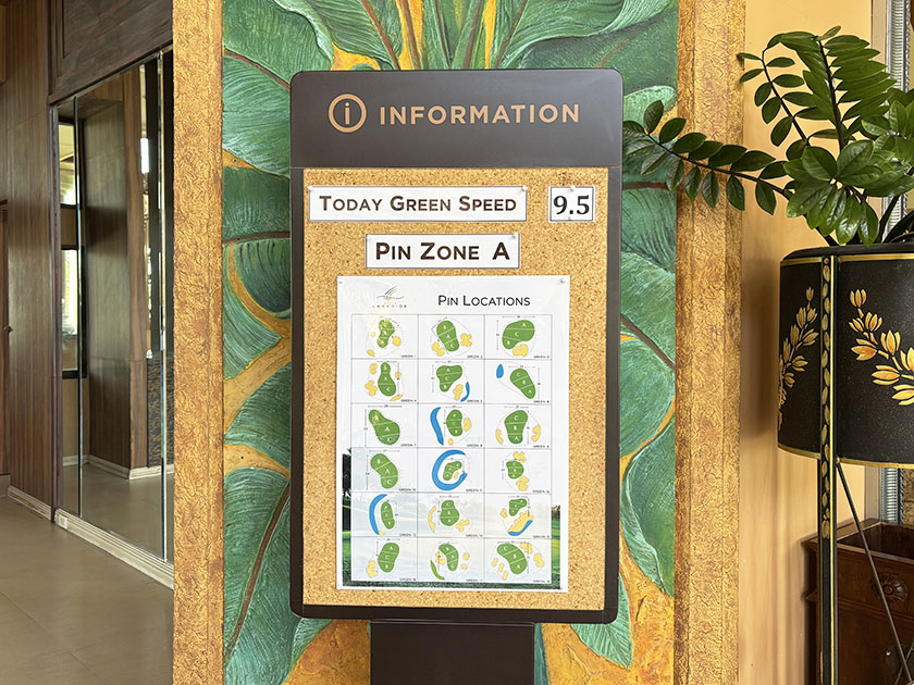 午後のロイヤルレイクサイドGCのグリーンスピード