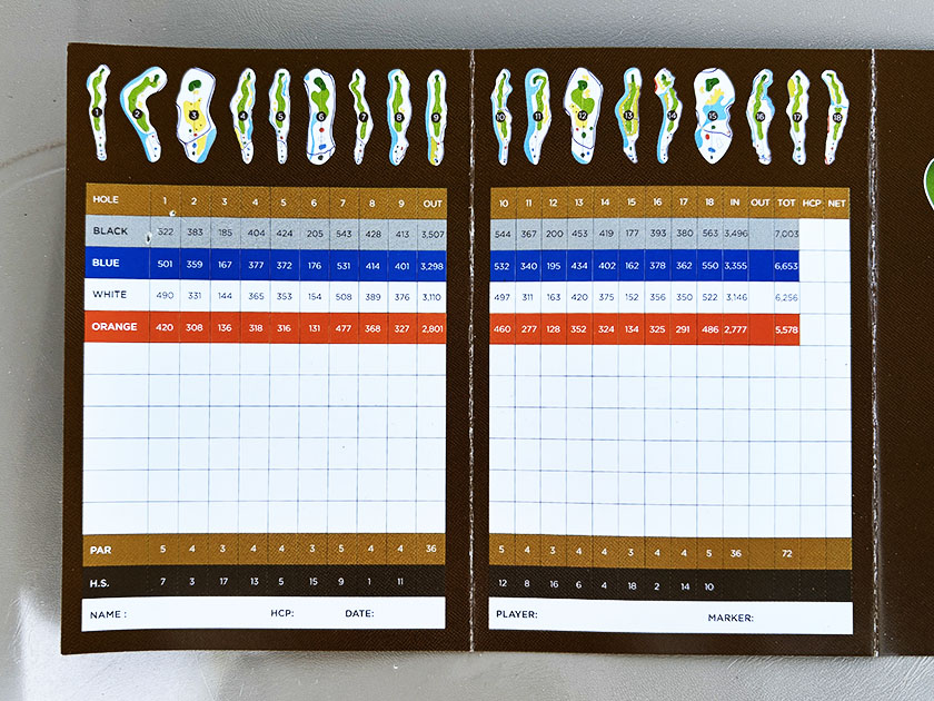 スコアカード「ロイヤルレイクサイドゴルフクラブ」2025年