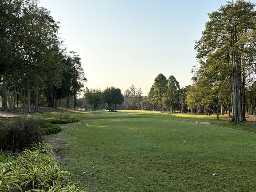 まっすぐに見えてまっすぐじゃない1番 トレジャーヒルGC